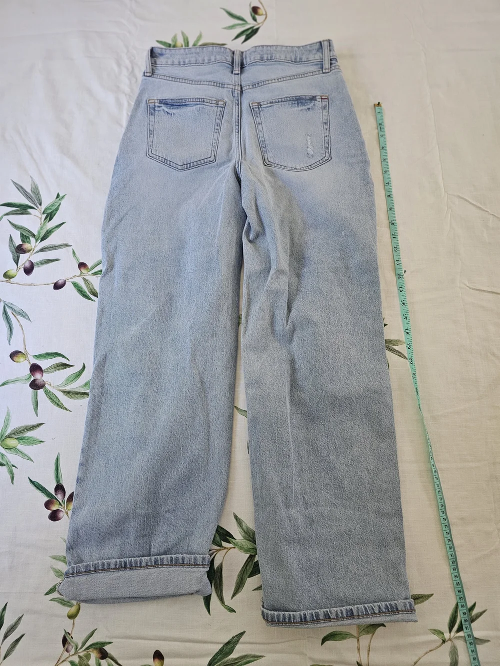 edgley NWT Light Blue Distressed Women’s Wide-Leg Jeans
